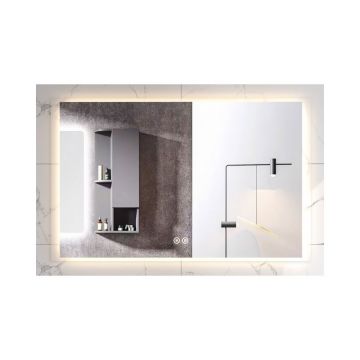 Oglinda dreptunghiulara Fluminia Rodin 120 cu iluminare LED si dezaburire