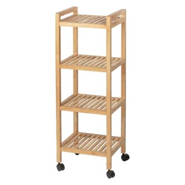 Etajeră de baie în culoare naturală din lemn de nuc 35x97 cm Norway – Wenko