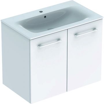 Set mobilier suspendat Geberit Selnova 80cm cu doua usi si lavoar inclus alb lucios Set mobilier suspendat Geberit Selnova 80cm cu doua usi si lavoar inclus alb lucios