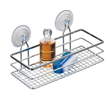 Suport accesorii de baie Axentia, Cassandra, metal, 25x11x10 cm - Axentia, Gri & Argintiu Suport accesorii de baie Axentia, Cassandra, metal, 25x11x10 cm - Axentia, Gri & Argintiu