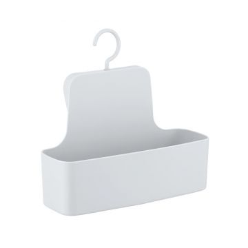 Suport accesorii de baie Wenko, Barcelona White, elastomer termoplastic, 26x9x24 cm, alb - Wenko, Alb
