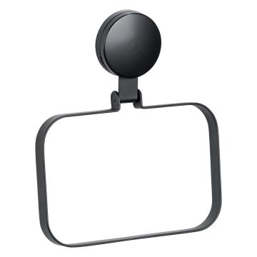 Suport de perete pentru prosop Wenko Static-Loc® Plus, negru Suport de perete pentru prosop Wenko Static-Loc® Plus, negru