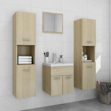 vidaXL Set mobilier de baie, stejar Sonoma, PAL