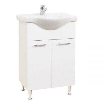 Baza si lavoar baie GN1531, 60x34x81 cm alb cu usi Baza si lavoar baie GN1531, 60x34x81 cm alb cu usi