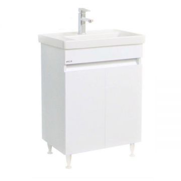 Baza si lavoar baie GN2861, 60x36.5x81 cm, usi, alb Baza si lavoar baie GN2861, 60x36.5x81 cm, usi, alb