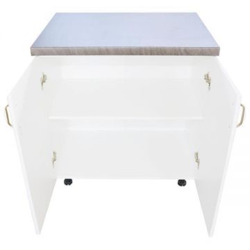 Corp inferior cu 2 usi 80 cm Zebra, Alba/MDF Alb Mat, cu blat Beton 80 x 85 x 60 Corp inferior cu 2 usi 80 cm Zebra, Alba/MDF Alb Mat, cu blat Beton 80 x 85 x 60