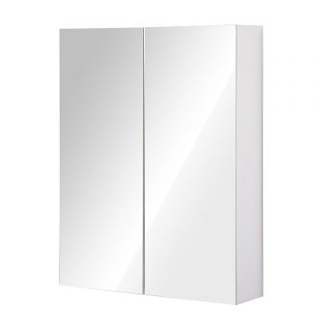 Dulap baie cu oglinda, Alb, 75 x 60 x 15 cm Dulap baie cu oglinda, Alb, 75 x 60 x 15 cm