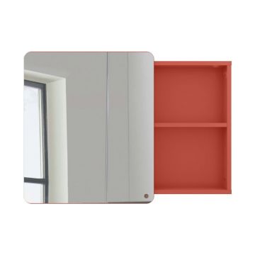 Dulap baie de perete cu oglindă Tom Tailor Color Bath Large, roșu