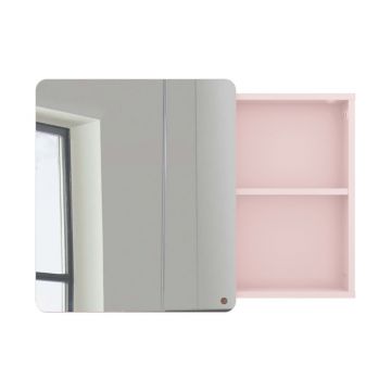 Dulap baie de perete cu oglindă Tom Tailor Color Bath Large, roz