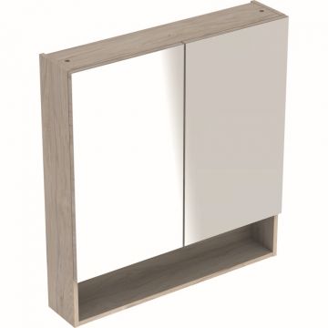 Dulap dublu cu oglinda Geberit Selnova Square 78.8cm nuc American deschis Dulap dublu cu oglinda Geberit Selnova Square 78.8cm nuc American deschis