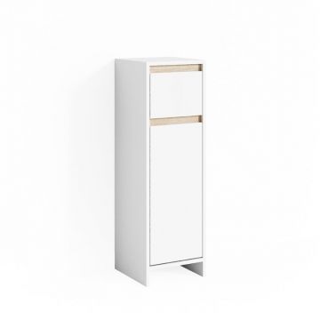 Dulap pentru baie Barberton, lemn, alb, 95 x 30 x 30 cm Dulap pentru baie Barberton, lemn, alb, 95 x 30 x 30 cm