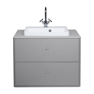 Dulap gri cu chiuvetă fără baterie 80x62 cm Color Bath - Tom Tailor for Tenzo