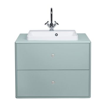 Dulap cu chiuvetă fără baterie verde mentă suspendat 80x62 cm Color Bath – Tom Tailor