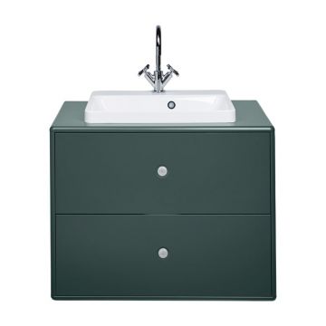 Dulap cu chiuvetă fără baterie verde închis suspendat 80x62 cm Color Bath – Tom Tailor