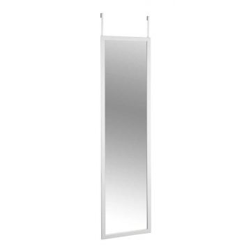 Oglinda cu prindere pe usa, rama din plastic, Arcadia Alb, l30xH120 cm
