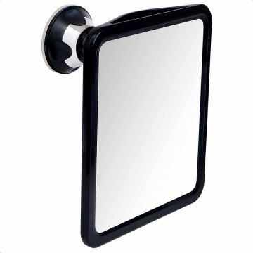 Oglinda de baie Mirrorvana, sticla, negru, 18 x 20 cm Oglinda de baie Mirrorvana, sticla, negru, 18 x 20 cm