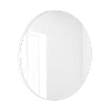 Oglinda rotunda Massi Valo Slim lucrata manual 80 cm alb