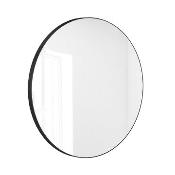 Oglinda rotunda Massi Valo Slim lucrata manual 90 cm negru