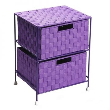 Organizator pentru baie cu 2 compartimente Moore, Versa, 35x29x44 cm, violet Organizator pentru baie cu 2 compartimente Moore, Versa, 35x29x44 cm, violet