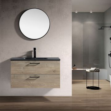 Set corp lavoar 2 sertare lavoar si oglinda rotunda, Picco, L.80 l.46 H.50, nuc Set corp lavoar 2 sertare lavoar si oglinda rotunda, Picco, L.80 l.46 H.50, nuc