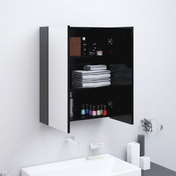 vidaXL Dulap de baie cu oglindă, antracit, 60x15x75 cm, MDF