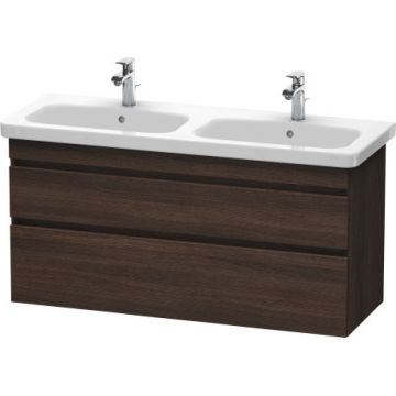 Dulap baza Duravit DuraStyle 123x44.8cm 2 sertare cu inchidere lenta castan inchis