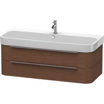 Dulap baza Duravit Happy D.2 117.5x48cm 2 sertare inchidere lenta nuc american