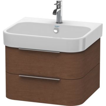 Dulap baza Duravit Happy D.2 57x48cm 2 sertare inchidere lenta nuc american