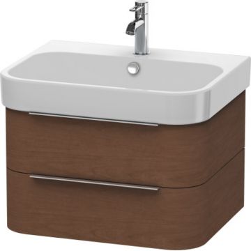 Dulap baza Duravit Happy D.2 62.5x48cm 2 sertare inchidere lenta nuc american