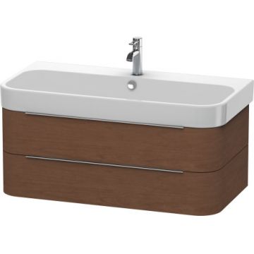 Dulap baza Duravit Happy D.2 97.5x48cm 2 sertare inchidere lenta nuc american