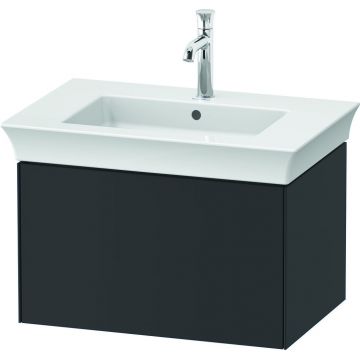 Dulap baza Duravit White Tulip cu 1 sertar pentru lavoar 75cm Graphite Satin Matt