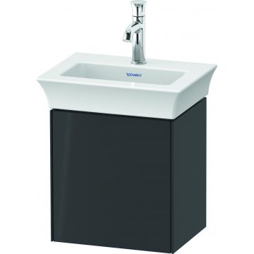 Dulap baza Duravit White Tulip cu 1 usa pentru lavoar 45cm Graphite High Gloss