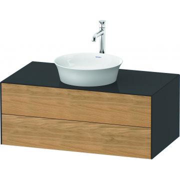 Dulap baza Duravit White Tulip cu 2 sertare pentru lavoar tip bol 100cm Natural Oak Solid