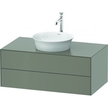 Dulap baza Duravit White Tulip cu 2 sertare pentru lavoar tip bol 100cm Stone Grey Satin Matt Lacquer