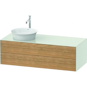 Dulap baza Duravit White Tulip cu 2 sertare pentru lavoar tip bol 130cm Oak - White Satin Matt Lacquer