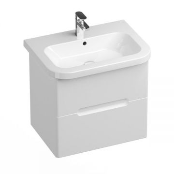 Dulap baza pentru lavoar ceramic Ravak Concept Chrome II cu doua sertare 49x42x44.5cm alb