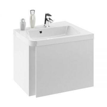 Dulap baza pentru lavoar de colt Ravak Concept 10° cu un sertar 55x48.5x45cm dreapta alb