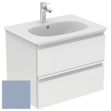Dulap baza suspendat Ideal Standard Tesi 60x49x44cm cu doua sertare albastru mat