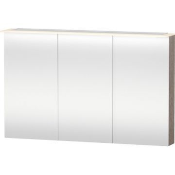 Dulap cu oglinda si iluminare Duravit Happy D.2 76x120x13.8cm stejar casmir