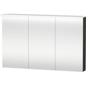 Dulap cu oglinda si iluminare Duravit Happy D.2 76x120x13.8cm stejar inchis