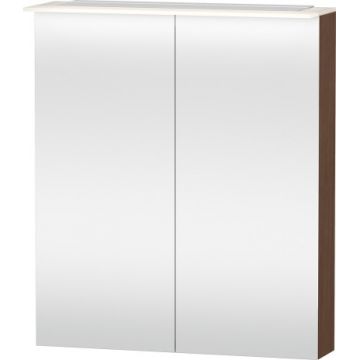 Dulap cu oglinda si iluminare Duravit Happy D.2 76x65x13.8cm nuc american