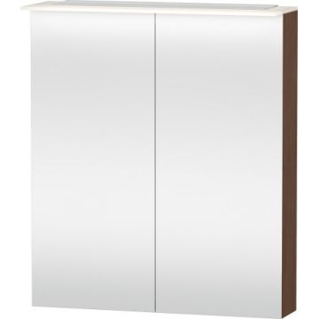 Dulap cu oglinda si iluminare Duravit Happy D.2 76x65x13.8cm nuc american