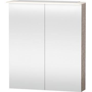 Dulap cu oglinda si iluminare Duravit Happy D.2 76x65x13.8cm stejar casmir