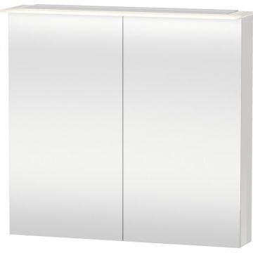 Dulap cu oglinda si iluminare Duravit Happy D.2 76x80x13.8cm alb lucios