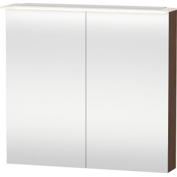 Dulap cu oglinda si iluminare Duravit Happy D.2 76x80x13.8cm nuc american