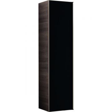 Dulap inalt Geberit iCon 40x37.1x160cm usa sticla neagra corp stejar maro gri