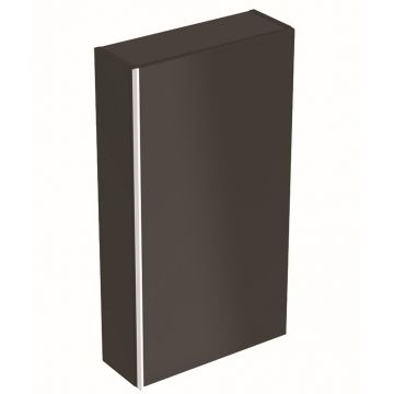 Dulap suspendat Geberit Acanto 45x17.4x82cm cu o usa sticla negru corp negru mat