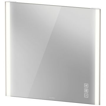 Oglinda Duravit XViu cu iluminare LED 82x80cm cu incalzire si actionare pe senzor margini champagne mat