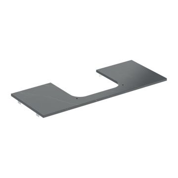 Blat pentru lavoar Geberit One cu decupaj central tip marmura neagra 120 cm