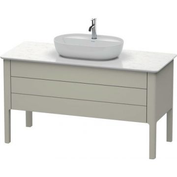 Dulap baza Duravit Luv 1338x570mm cu doua sertare fara blat taupe satinat mat lacuit